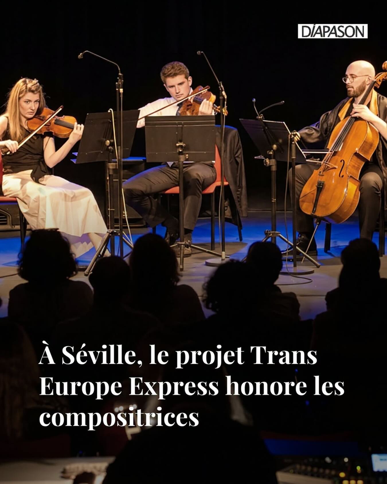✨ Notre projet « Trans-Europe Express » à l’honneur dans Diapason ! 
Nous sommes très heureux de partager cet article de @diapason_mag qui revient sur notre dernière résidence à Séville le week-end dernier ! 🇪🇸✨
Une étape magnifique pour notre projet international, entre master classes et mise à l’honneur de compositrices françaises, hongroises, maltaises et espagnoles.
👉 L’article à découvrir ici : https://www.diapasonmag.fr/critiques/a-seville-le-projet-trans-europe-express-honore-les-compositrices-63805.html 
@Agnès @jordancostard @florentinemulsant @szigetvari.andrea1 @annamalekolszowka @marian.mrg